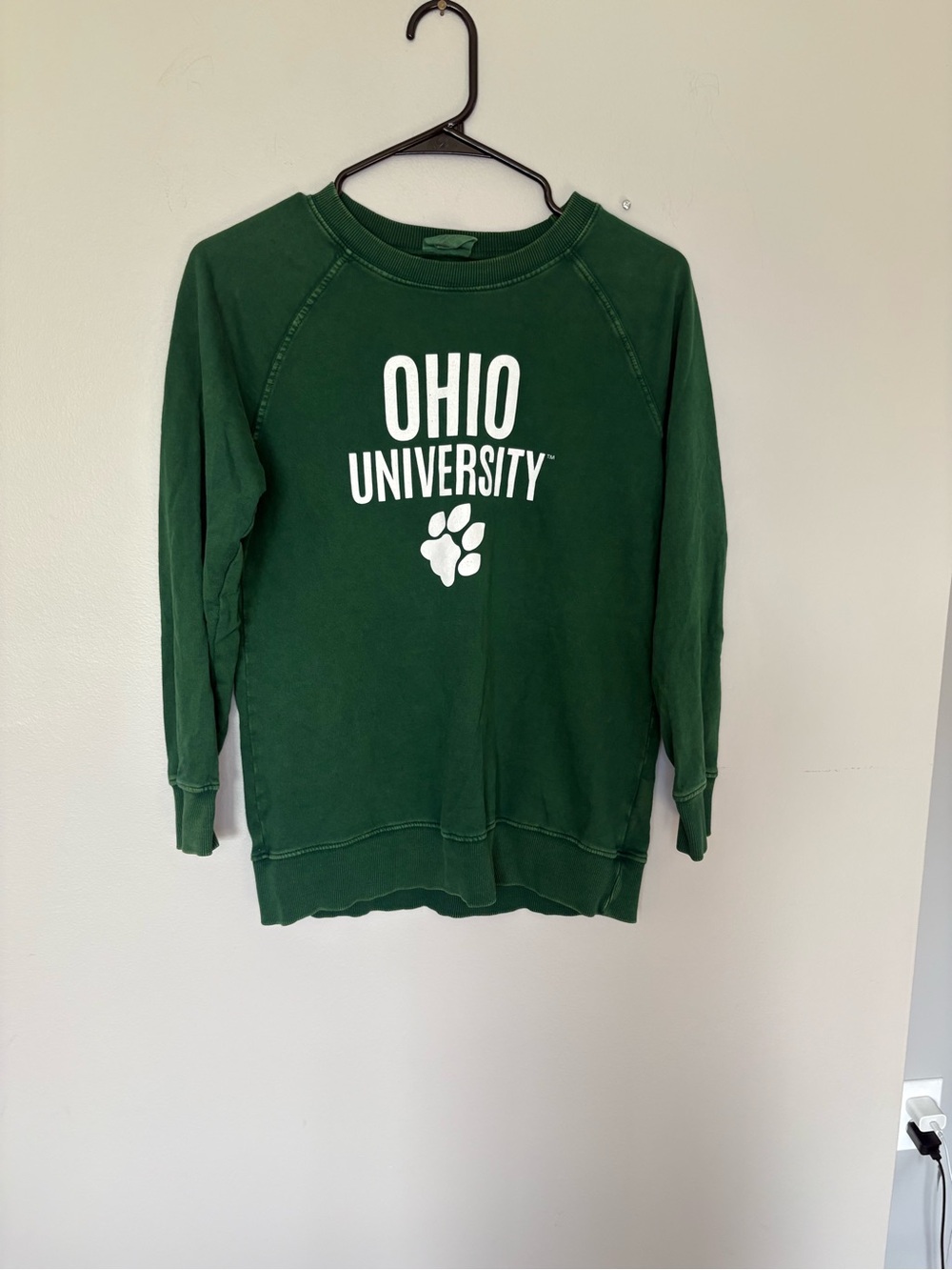 Comfort Colors Dark Green Crewneck Sweatshirt with White Print